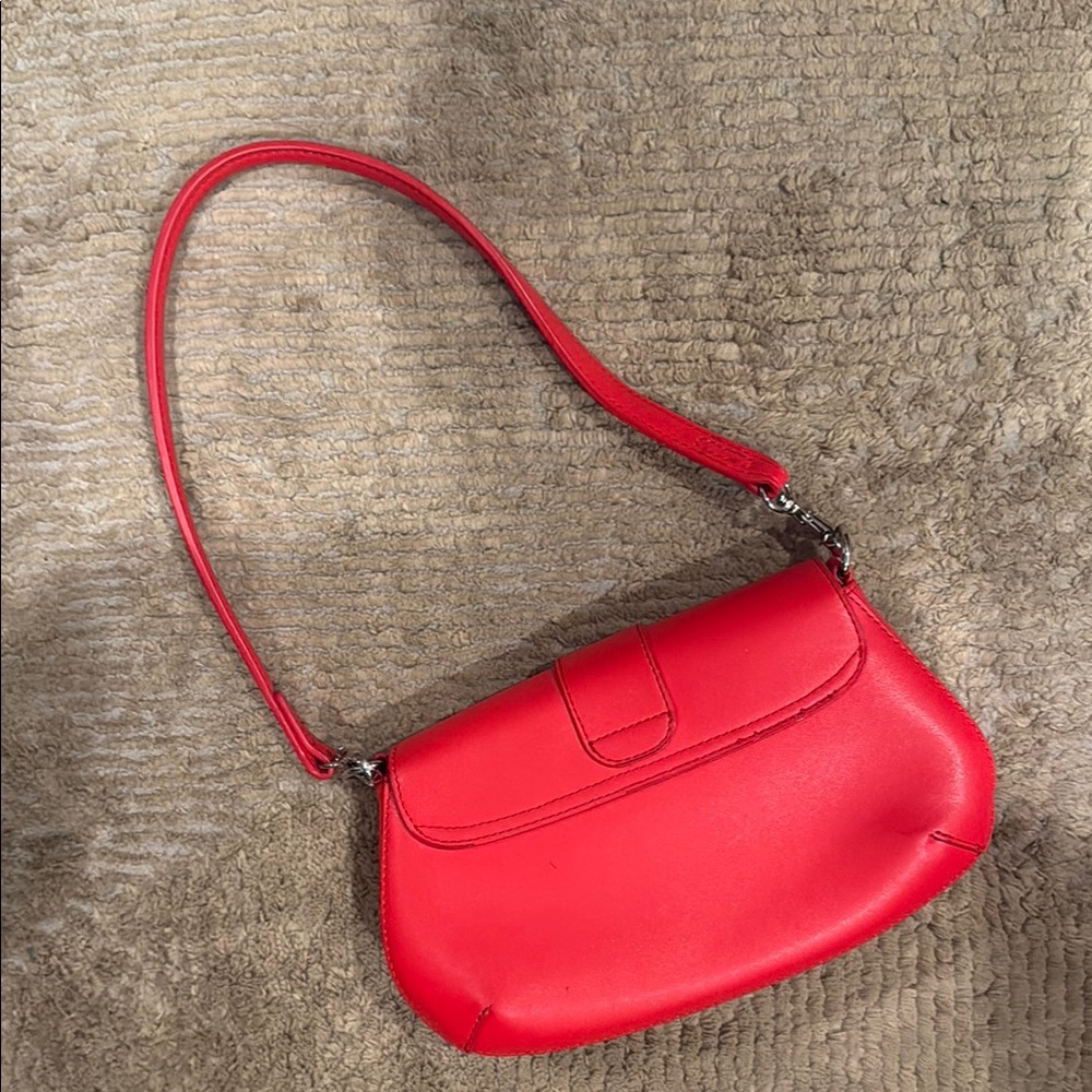 Fiorucci Red Shoulder Bag with Gold Accents - Picture 5 of 5